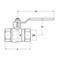 Kogelkraan Type: 1619 Messing DVGW (gas) Binnendraad (BSPP) PN40/50/80